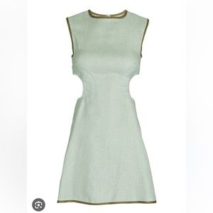 NWT Matthew Bruch Cut Out Linen Mini Dress. MB size 2 (S)
